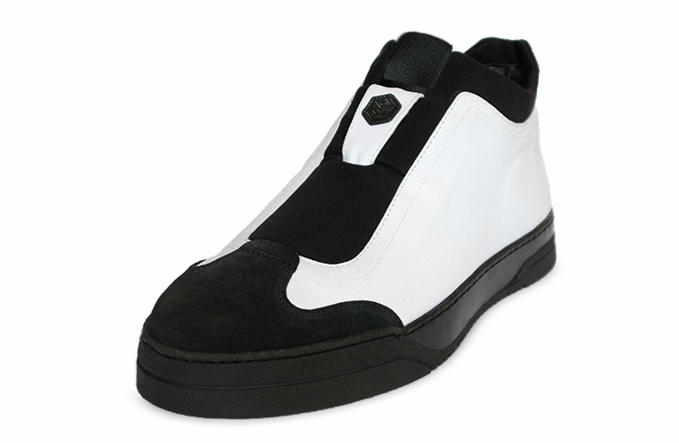 3alcubo tres cuartos Sky B sneakers botin de trial y ante para hombre y mujer. Zapatillas personalizadas blancas y negras.